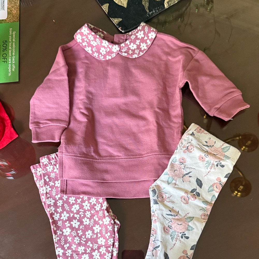 Carter's Pink Floral Baby Set